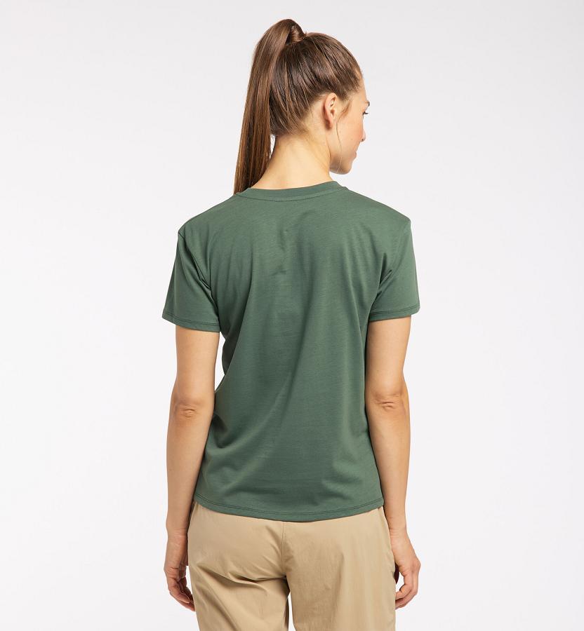 Haglöfs Womens Camp T-Shirt Dark Green New Zealand 96321NODS